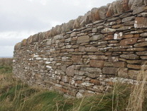 Trockenmauer auf Orkney/Schottland